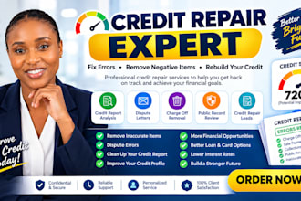 provide credit repair services to help clean up your credit report