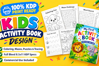 design a kids activity book for amazon kdp