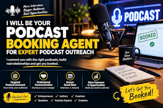be your podcast booking agent for expert podcast outreach