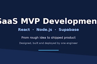 build your saas mvp with react, node js and supabase