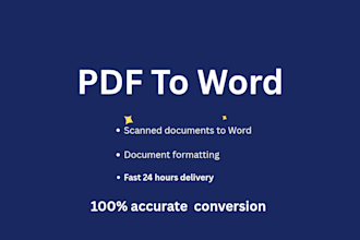 convert PDF to word, scanned documents to word accurately