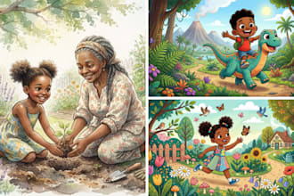 children story book illustration children story children story book illustration
