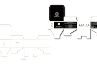 design folding carton dieline, cosmetic food pharma boxes print ready packaging