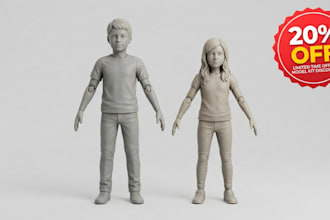 design 3d toy model, action figure, 3d collectible model, 3d character sculpting