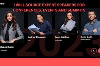 source expert speakers for conferences, events and summits