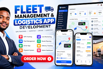 develop a fleet management app, logistics app, gps tracking and trucking system