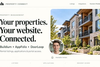 integrate buildium appfolio doorloop with property management website