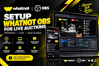 setup whatnot obs for vertical live auctions