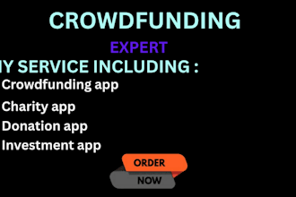 develop crowdfunding  donation app charity app investment app