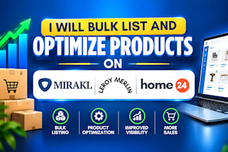 bulk list and optimize products on mirakl leroy merlin and home24 marketplace