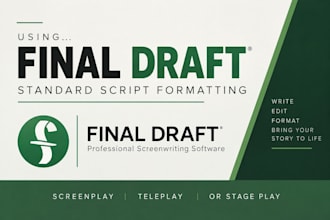be your script doctor, edit, rewrite, and format your screenplay