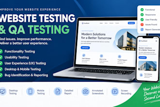 do website testing, QA testing, user testing and usability testing