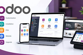 do odoo customization, installation, pos, website and upgrade
