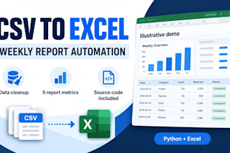 automate your CSV to excel weekly operations report