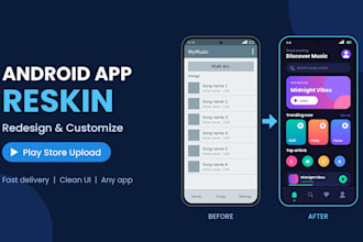 reskin redesign customize and upload android app