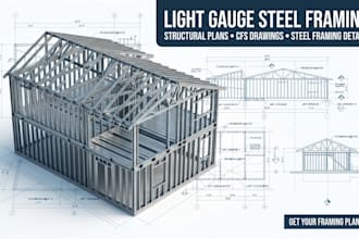 design steel framing light gauge plans and structural drawing