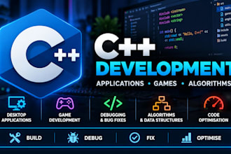 develop, debug and fix cpp programs and applications