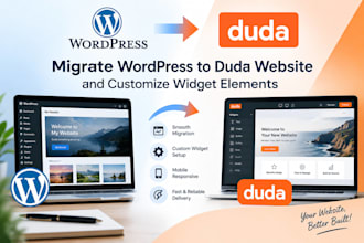 migrate wordpress to duda website and customize widget elements