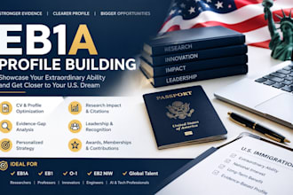 assist with professional profile building for eb1a applicants