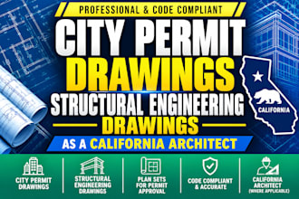 do city permit drawings structural engineering drawings as california architect