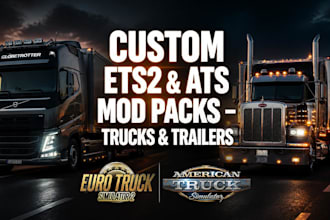 create custom ets2 and ats mod packs with trucks and trailers