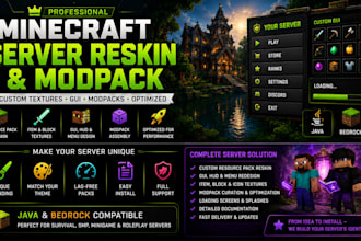 create minecraft server reskin resource pack gui texture modpack customization