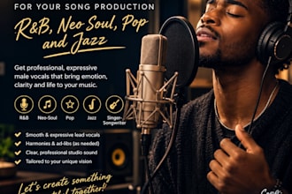 record male singer rnb, neo soul, pop and jazz music singer songwriter vocalist