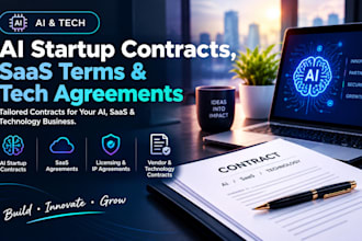 prepare ai startup contracts, saas terms and tech agreements