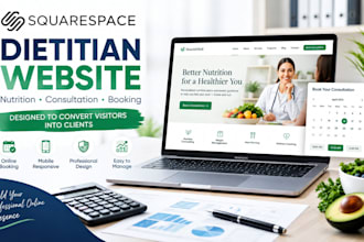 build squarespace dietitian nutrition consultation booking websites design