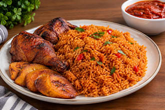 teach you how to cook jollof rice and chicken with other delicacies