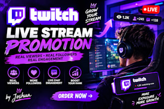 promote your twitch live stream with real viewers and engagement