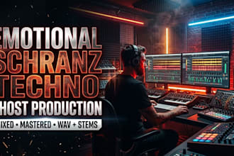 produce emotional schranz, techno track, remix