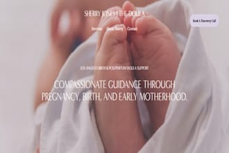 build wix maternal wellness website pregnancy support doula postpartum website