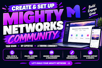setup mighty network community circle so automation mighty network online course