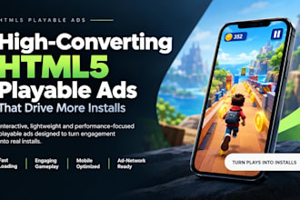 build high converting HTML5 playable ads for mobile games and game campaigns