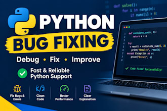 debug and fix errors in your python code