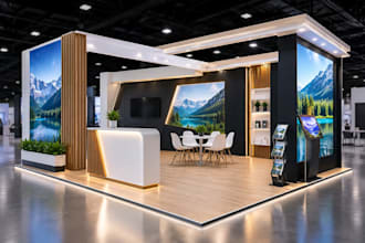 design trade show booth, exhibition stand and booth graphics