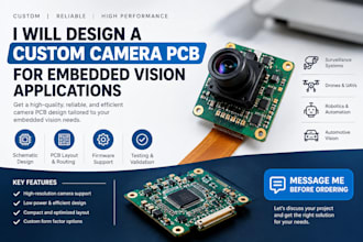 design a usb camera pcb with image sensor and embedded processing