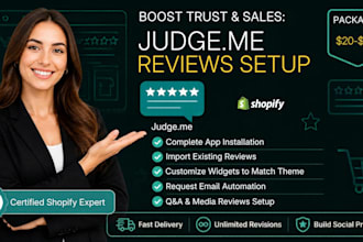 setup customize and import reviews, on judgeme for shopify store product reviews