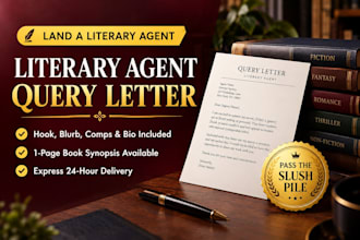 write or edit your literary agent query letter and synopsis