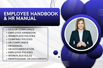 create employee handbook, HR forms sops manual and workplace policy for US or UK
