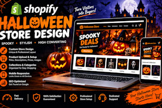 design a spooky halloween shopify store