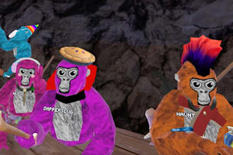 develop a gorilla tag fan game custom map vr game in unity
