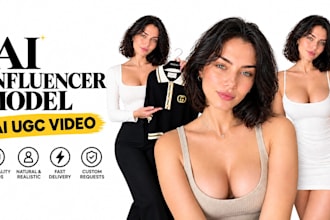create realistic ai generated image, ai ugc video ads ai influencer model