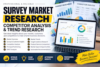do survey market research, market trends and competition analysis