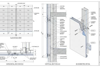 create facade cladding and panel shop drawings