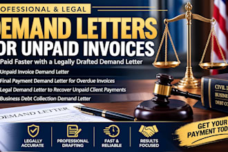 draft a business debt collection demand letter as a US attorney
