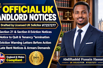 draft a formal UK late rent notice and demand letter for arrears