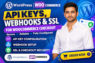 configure API keys, webhooks and SSL for woocommerce wordpress checkout