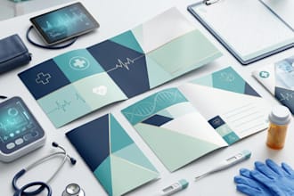 design modern medical brochure, healthcare flyer and booklet